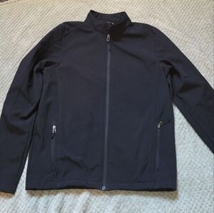 Port Authority Boy's Jacket Top Gray Full Zip Long Sleeve Fleece Lined Coat XL